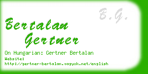 bertalan gertner business card